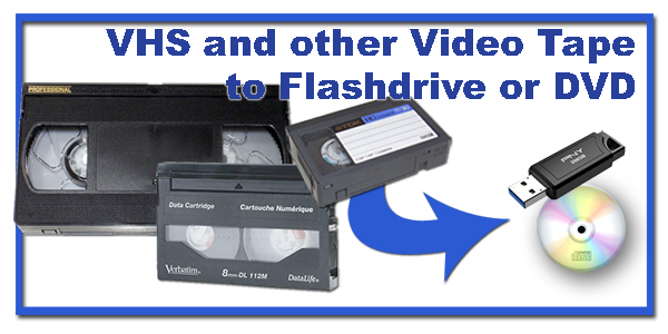 Transfer Video Tape VHS MiniDV 8mm 